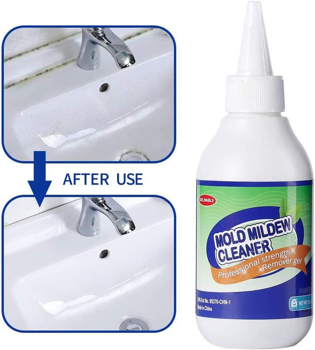 Mold Remover Gel - Effective Mold Cleaner for Household Shower, Kitchen Sinks, Walls, Tiles, Grout, Bathrooms, Washing Machine and Refrigerator Strips - 5 Fl.Oz