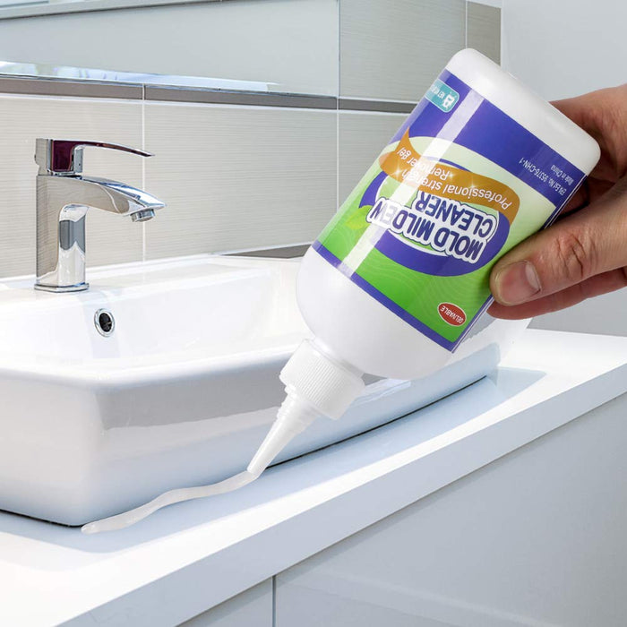 Mold Remover Gel - Effective Mold Cleaner for Household Shower, Kitchen Sinks, Walls, Tiles, Grout, Bathrooms, Washing Machine and Refrigerator Strips - 5 Fl.Oz