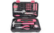 Apollo Tools Original 39 Piece General Household Tool Set in Toolbox Storage Case with Essential Hand Tools for Everyday Home Repairs, DIY and Crafts - Pink Ribbon - Pink - DT9706P