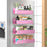 Metal 4 Pack Magnetic Spice Storage Rack Organizer for Refrigerator and Oven, Black Fridge Organizers and Storage
