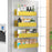 Metal 4 Pack Magnetic Spice Storage Rack Organizer for Refrigerator and Oven, Black Fridge Organizers and Storage