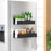 Metal 4 Pack Magnetic Spice Storage Rack Organizer for Refrigerator and Oven, Black Fridge Organizers and Storage