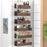 Metal 4 Pack Magnetic Spice Storage Rack Organizer for Refrigerator and Oven, Black Fridge Organizers and Storage
