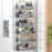 Metal 4 Pack Magnetic Spice Storage Rack Organizer for Refrigerator and Oven, Black Fridge Organizers and Storage