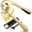 Zulay Kitchen Premium Garlic Press Set - Rust Proof & Dishwasher Safe Professional Garlic Mincer Tool - Easy-Squeeze, Easy-Clean with Soft, Ergonomic Handle - Silicone Garlic Peeler & Brush (Silver)