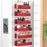 Metal 4 Pack Magnetic Spice Storage Rack Organizer for Refrigerator and Oven, Black Fridge Organizers and Storage