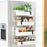 Metal 4 Pack Magnetic Spice Storage Rack Organizer for Refrigerator and Oven, Black Fridge Organizers and Storage