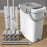 JOYMOOP Mop and Bucket with Wringer Set, Hands Free Flat Floor Mop and Bucket, with 3 Washable Microfiber Pads, Wet and Dry Use, Floor Cleaning System