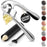Zulay Kitchen Premium Garlic Press Set - Rust Proof & Dishwasher Safe Professional Garlic Mincer Tool - Easy-Squeeze, Easy-Clean with Soft, Ergonomic Handle - Silicone Garlic Peeler & Brush (Silver)