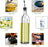 Olive Oil Dispenser Bottle, 2 Pcs Glass Olive Oil Dispenser and Vinegar Dispenser Set with 2 Stainless Steel Pourers, 4 Labels,1 Brush and 1 Funnel Oil Bottles for Kitchen (500ml)
