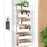 Metal 4 Pack Magnetic Spice Storage Rack Organizer for Refrigerator and Oven, Black Fridge Organizers and Storage