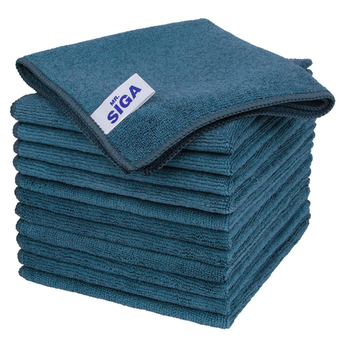 MR.SIGA Microfiber Cleaning Cloth,Pack of 12,Size:12.6" x 12.6"