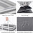HomeHacks 2 Pack Large Laundry Baskets, Waterproof, Freestanding Laundry Hampers, Collapsible Clothes Hamper with Reinforced Handles in Laundry Room, College Dorm, Bathroom, Bedroom (Grey, 75Lx2)