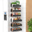 Metal 4 Pack Magnetic Spice Storage Rack Organizer for Refrigerator and Oven, Black Fridge Organizers and Storage